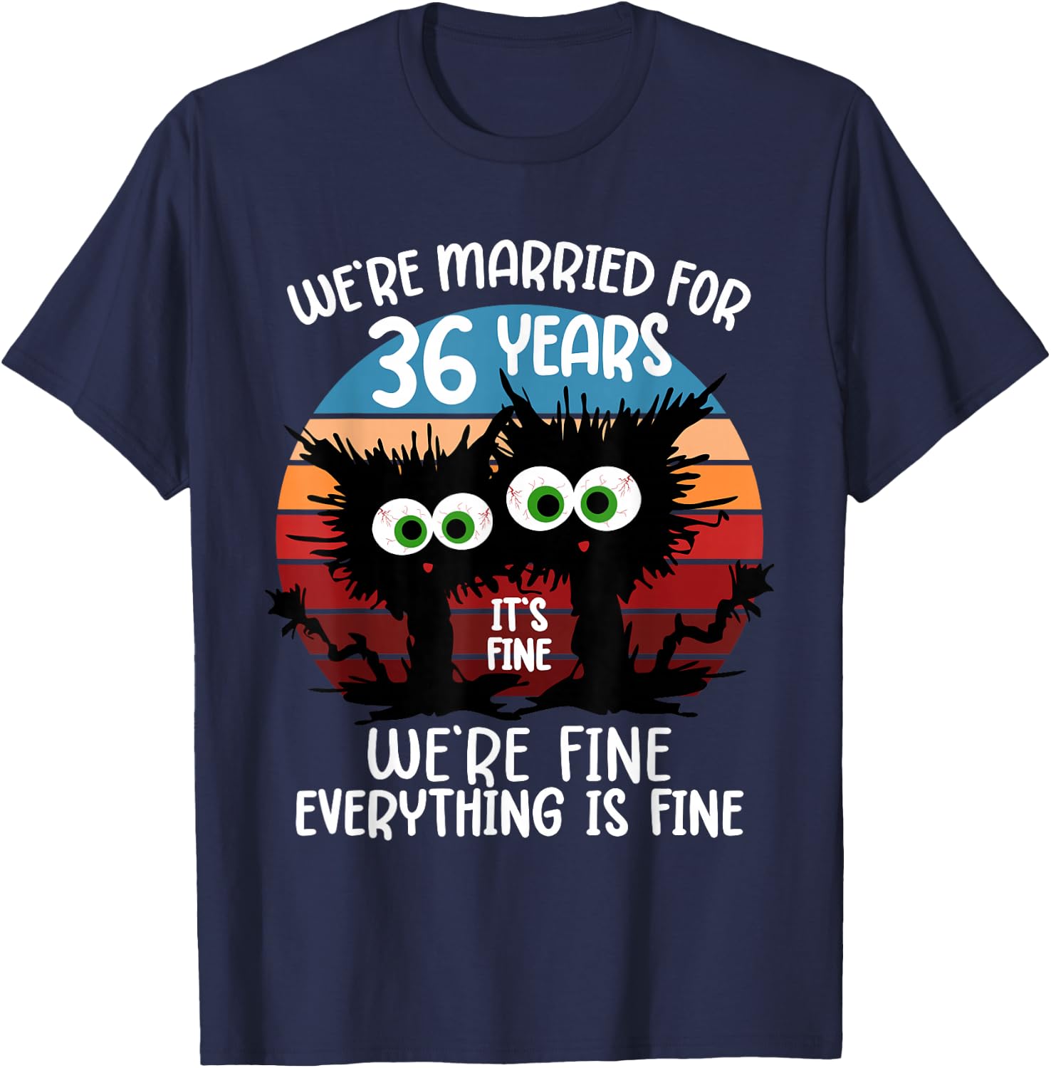 We're Married for 36 Years T-Shirt - T-Shirt | Navy