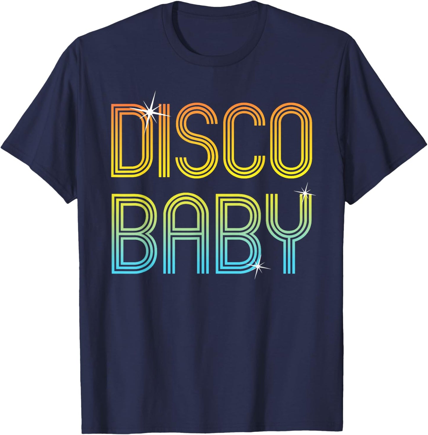 Vintage Retro Disco Baby 70s 80s Family Party Dance Theme T-Shirt - T-Shirt | Navy