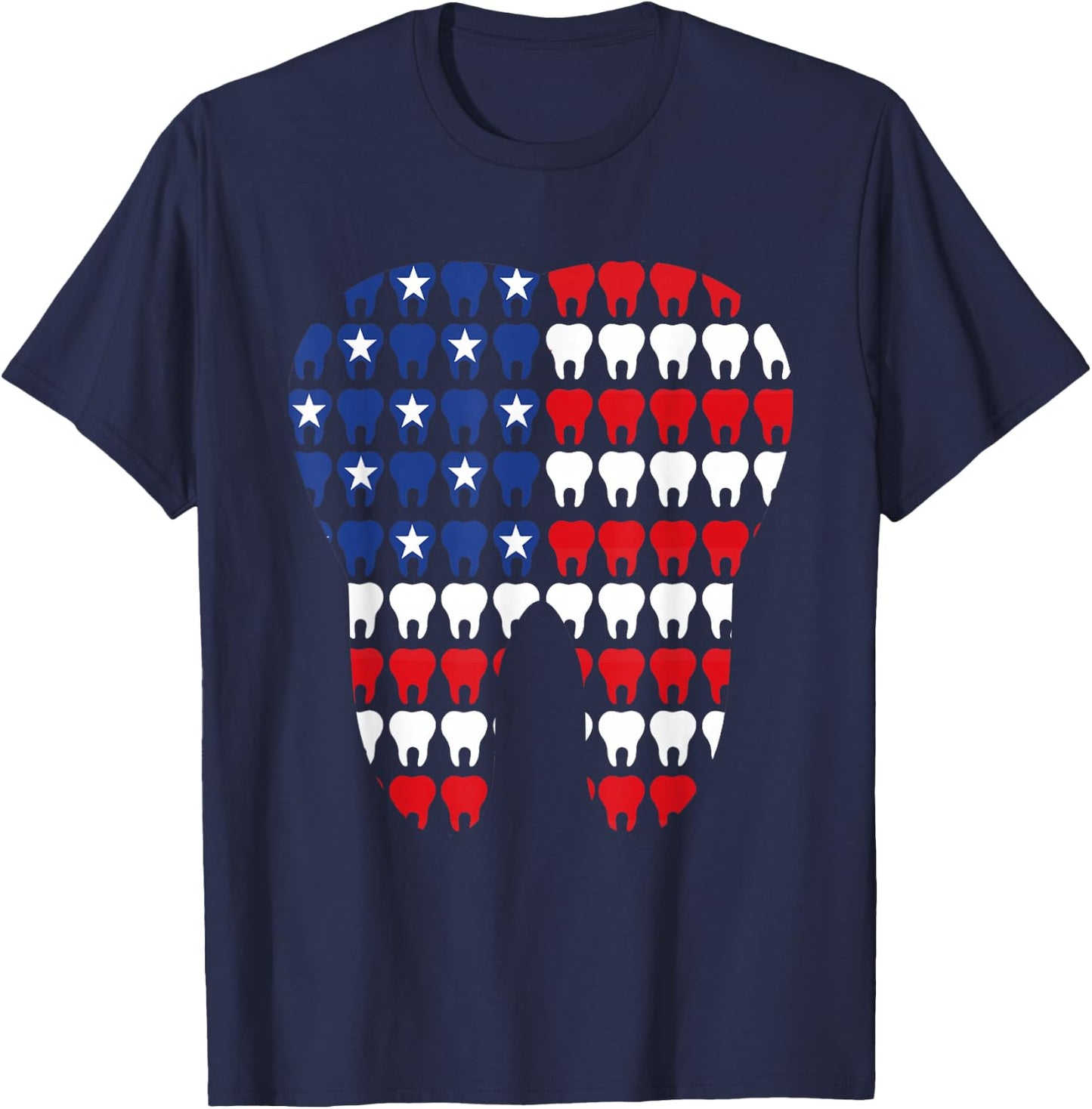 Happy 4th July American Dental Squad Dental Assistant T-Shirt - T-Shirt | Navy