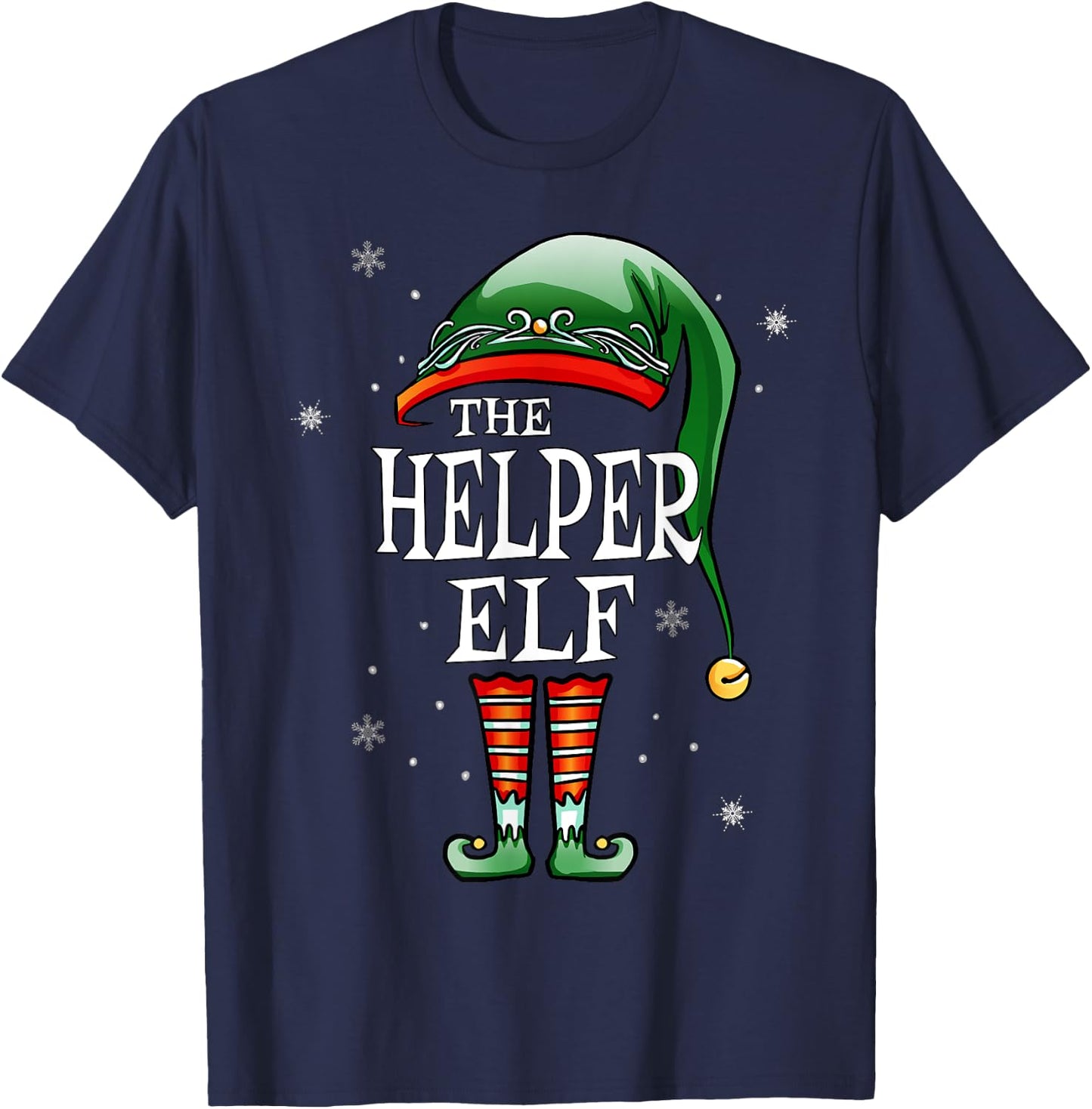 Matching Family Funny The Helper Elf Christmas T-Shirt - T-Shirt | Navy