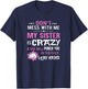 Crazy Sister Punch Face Funny T-Shirt - T-Shirt | Navy