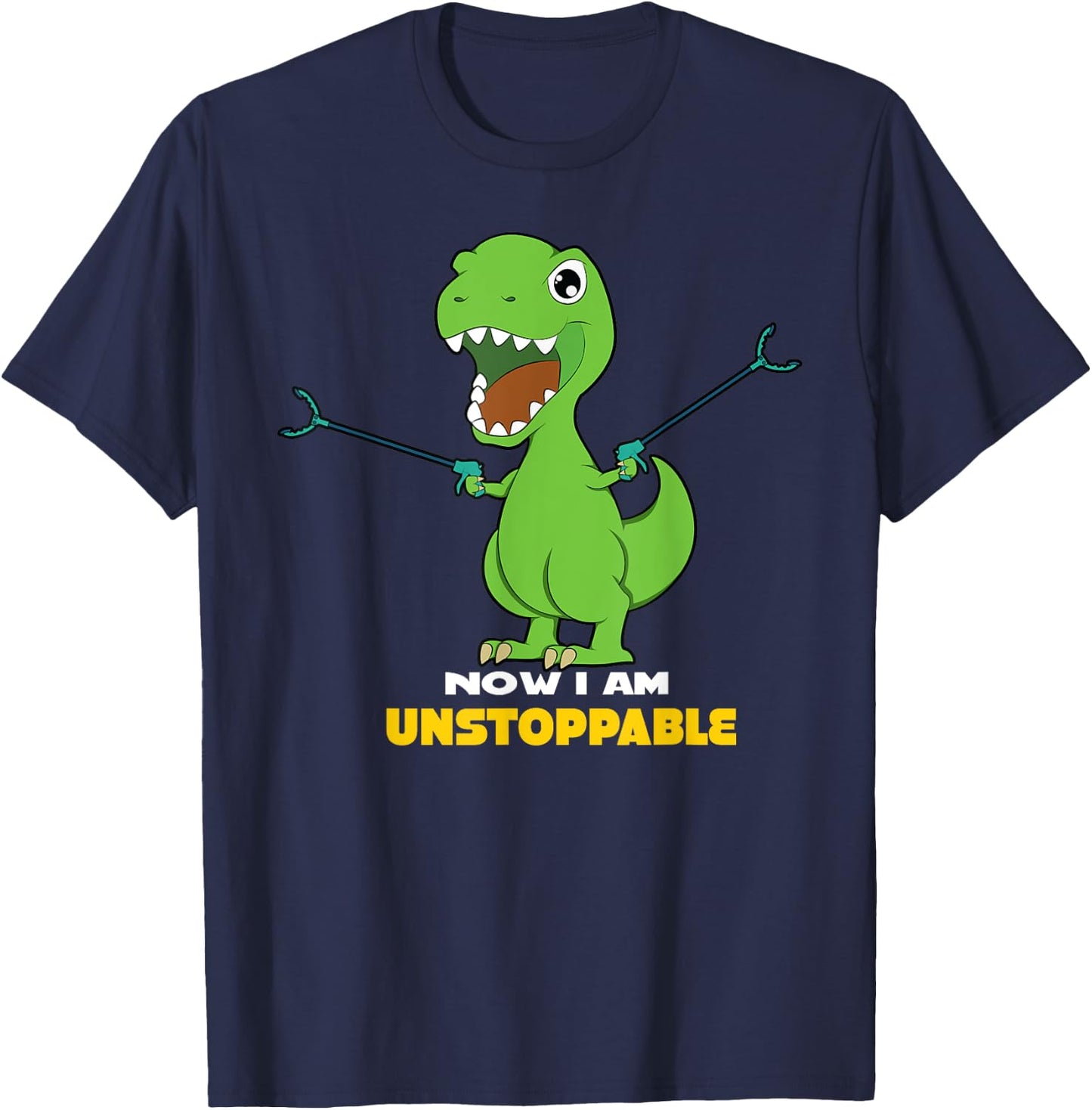 Now I Am Unstoppable T-Rex T-Shirt - T-Shirt | Navy