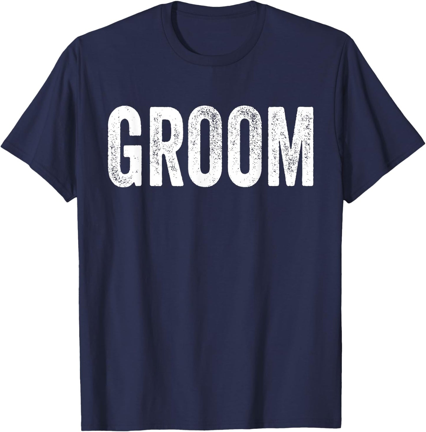 Matching Getting Ready Bride & Groom Wedding Groom Small T-Shirt - T-Shirt | Navy