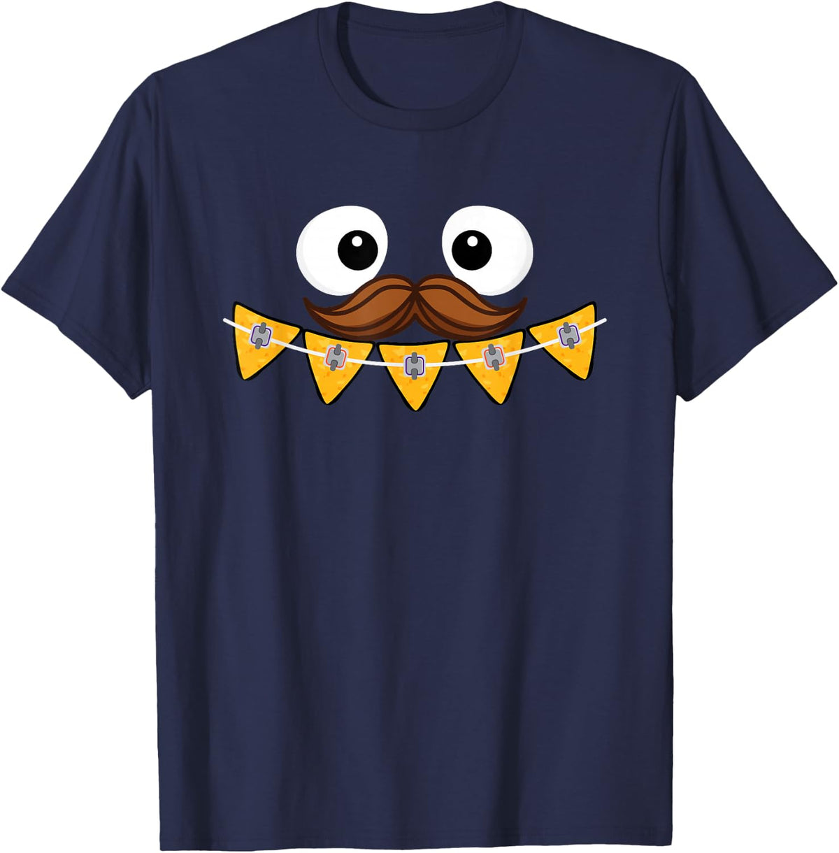 Orthodontist Cinco de Mayo Dental Brace Rubber Bands Nachos T-Shirt - T-Shirt | Navy