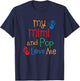 Kids My Mimi and Pop Love Me T-Shirt - T-Shirt | Navy