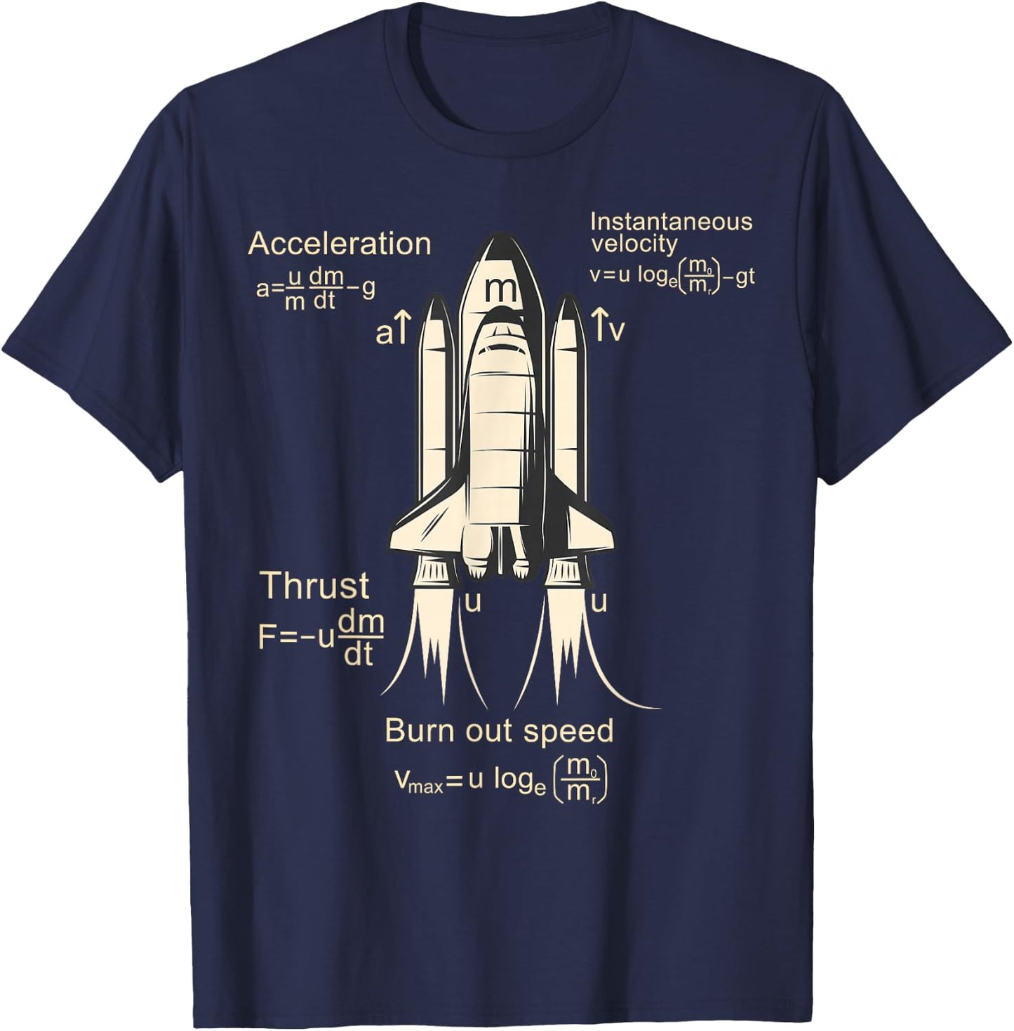 Rocket propulsion - Rocket science, Aerospace Engineering T-Shirt - T-Shirt | Navy