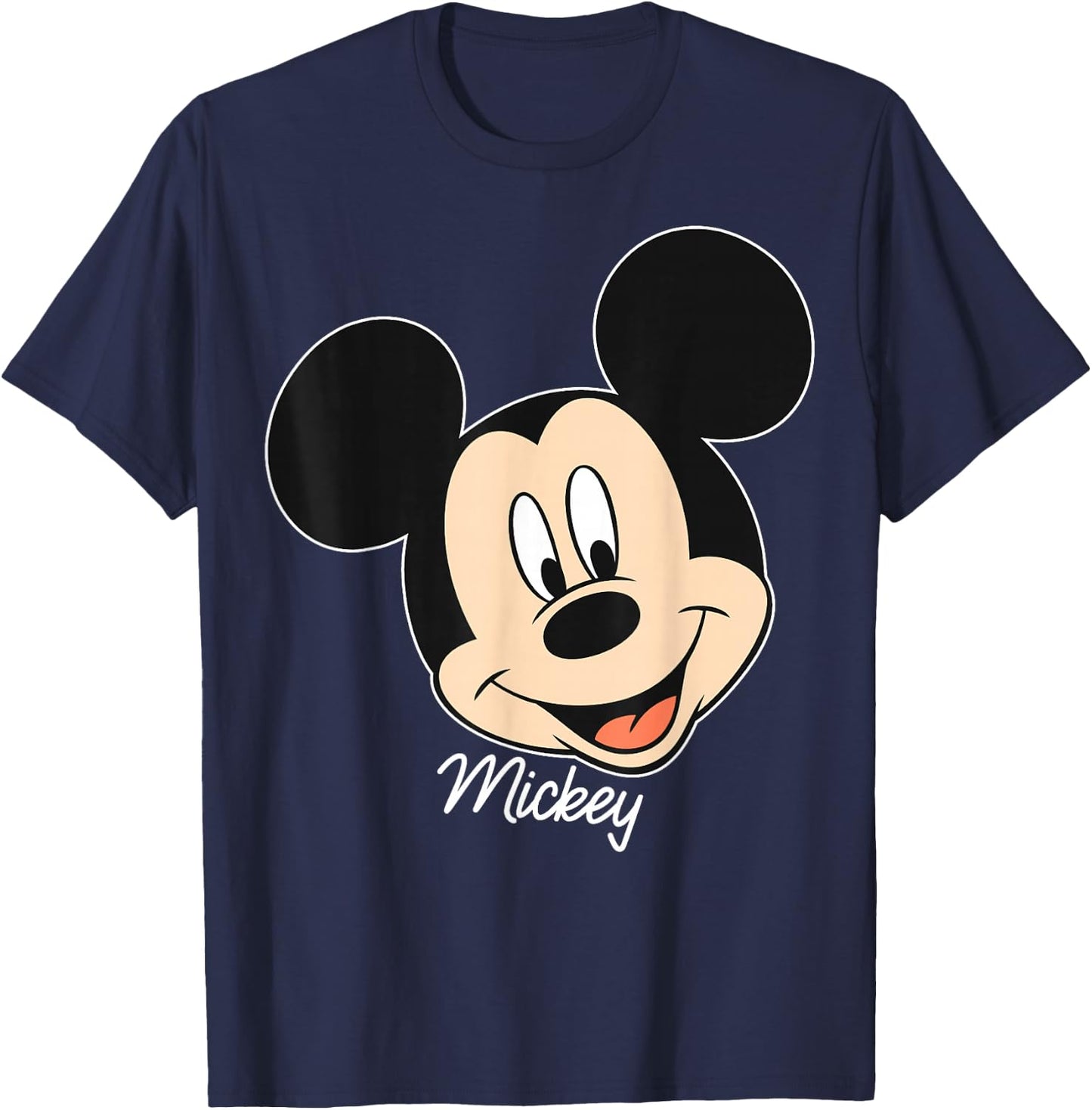 Disney Mickey and Friends Mickey Mouse Big Face T-Shirt - T-Shirt | Navy