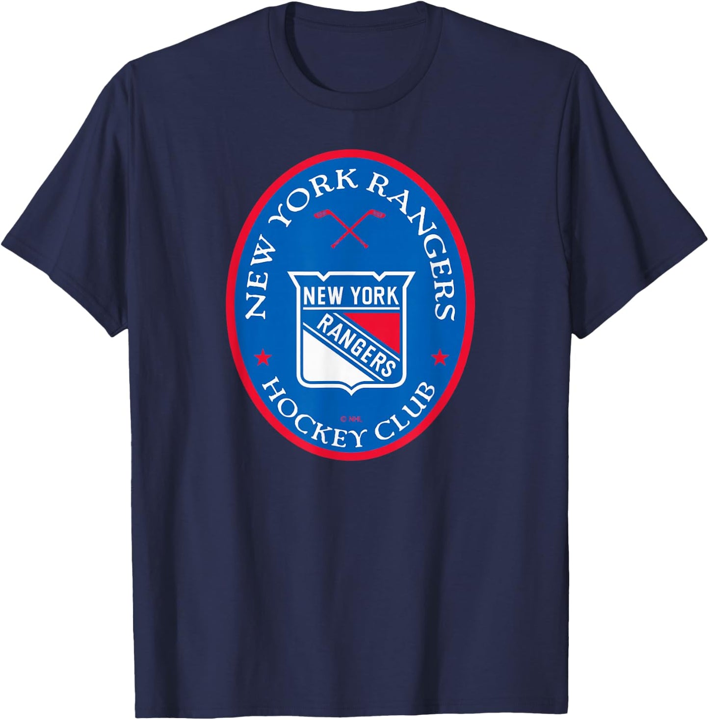New York Rangers Iconic Black Officially Licensed T-Shirt - T-Shirt | Navy