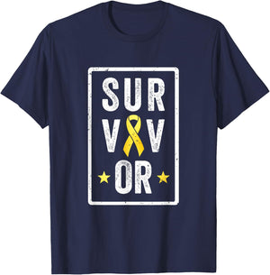 Childhood Cancer Survivor - Pediatrics Kids Awareness T-Shirt - T-Shirt | Navy