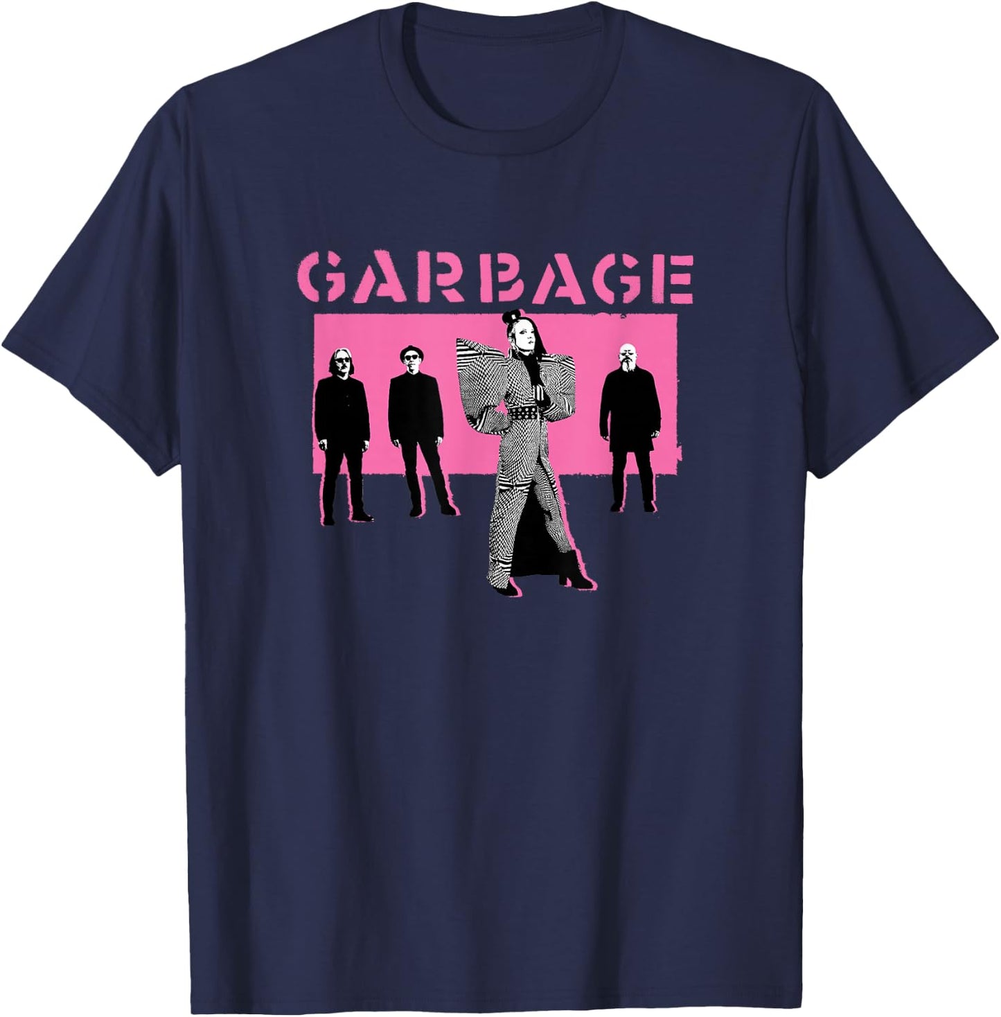 Garbage - Pop Pink T-Shirt - T-Shirt | Navy
