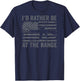 I'd Rather Be At The Gun Range - AR15 Gun USA Flag (ON BACK) T-Shirt - T-Shirt | Navy
