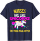 Nurse Magic Unicorn Magical Unicorn Nurses are Magical T-Shirt - T-Shirt | Navy