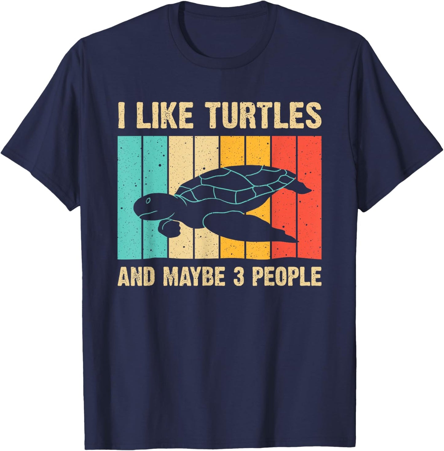 Funny Turtle Design Sea Turtle Lover Men Women Boys Girls T-Shirt - T-Shirt | Navy
