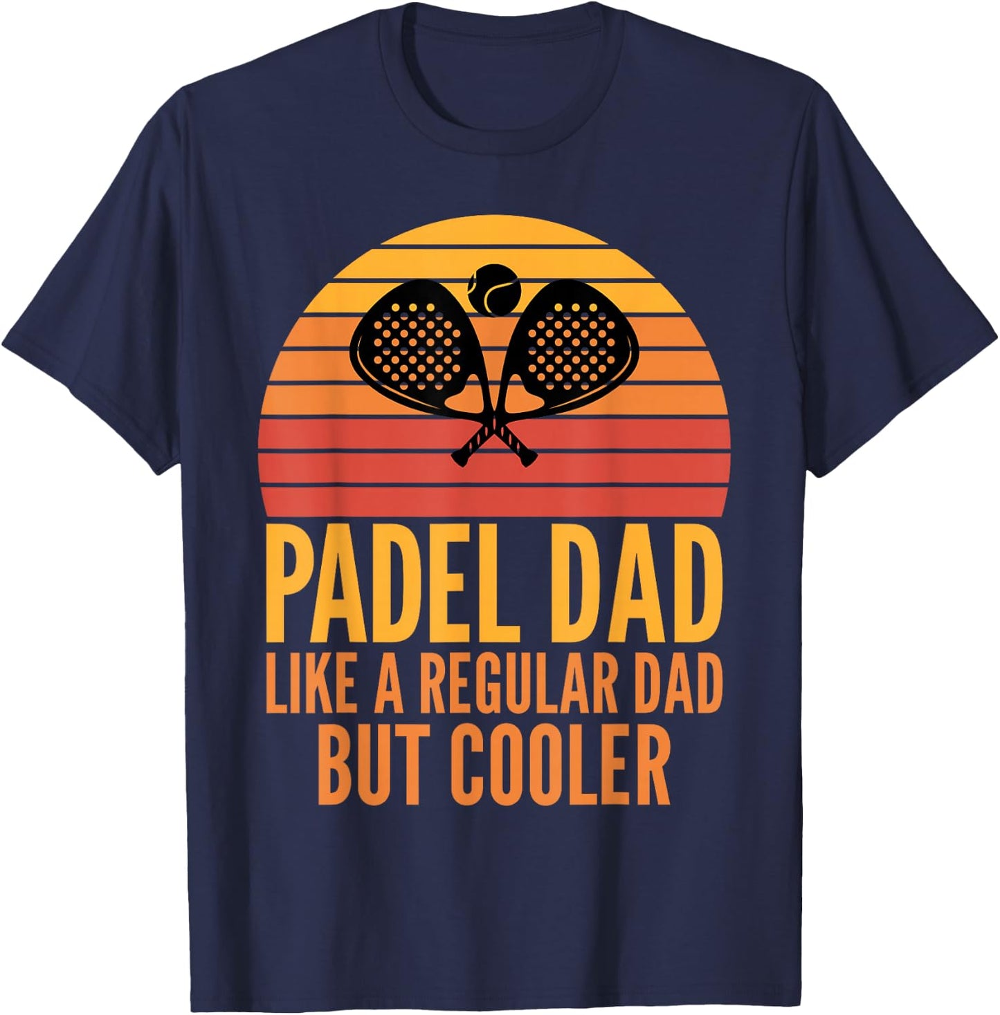 Padel Dad Vintage Retro for Padel Fathers T-Shirt - T-Shirt | Navy
