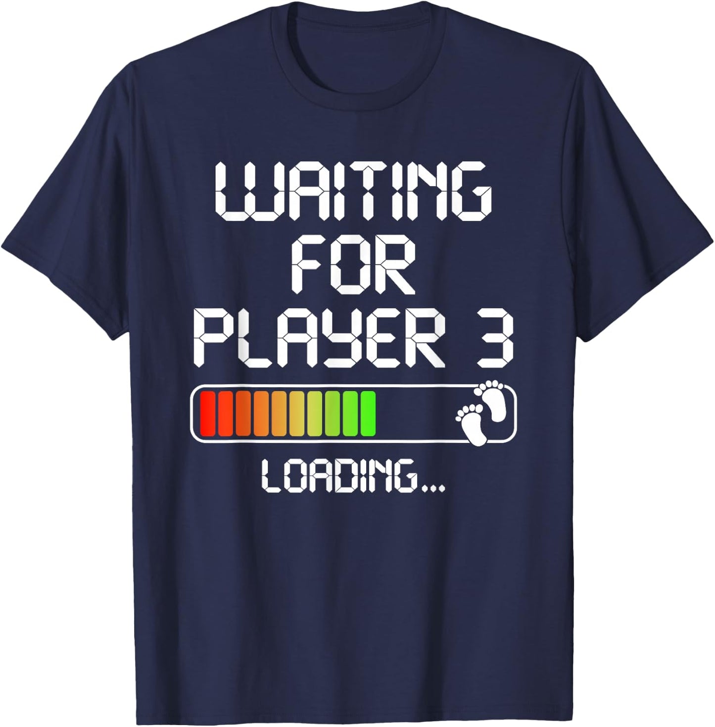 Expectant Dad To Be Gamer Pregnancy Announcement Player 3 T-Shirt - T-Shirt | Navy