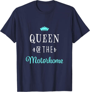 Gift Wife - Camping Motorhome Queen T-Shirt - T-Shirt | Navy