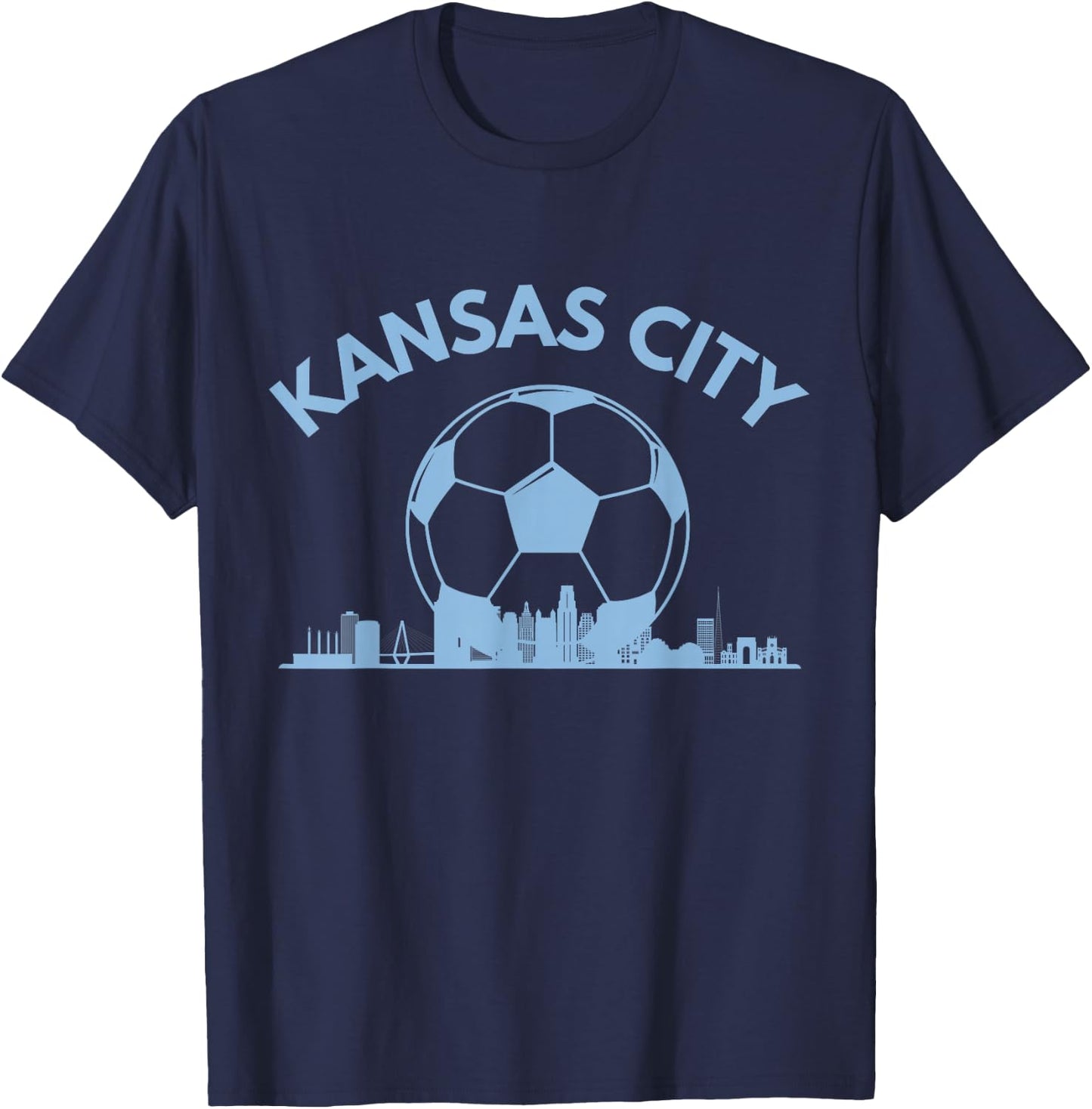 Kansas City Soccer & Skyline T-Shirt - T-Shirt | Navy