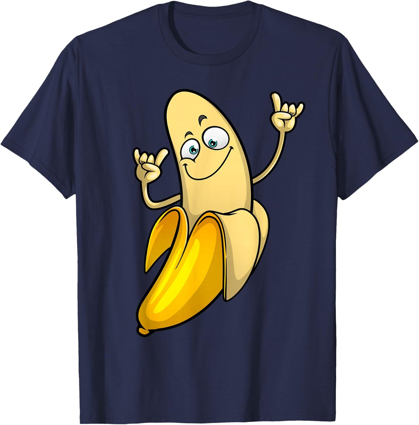 Funny Banana Designs Women Fruit Lover Farming Food T-Shirt - T-Shirt | Navy