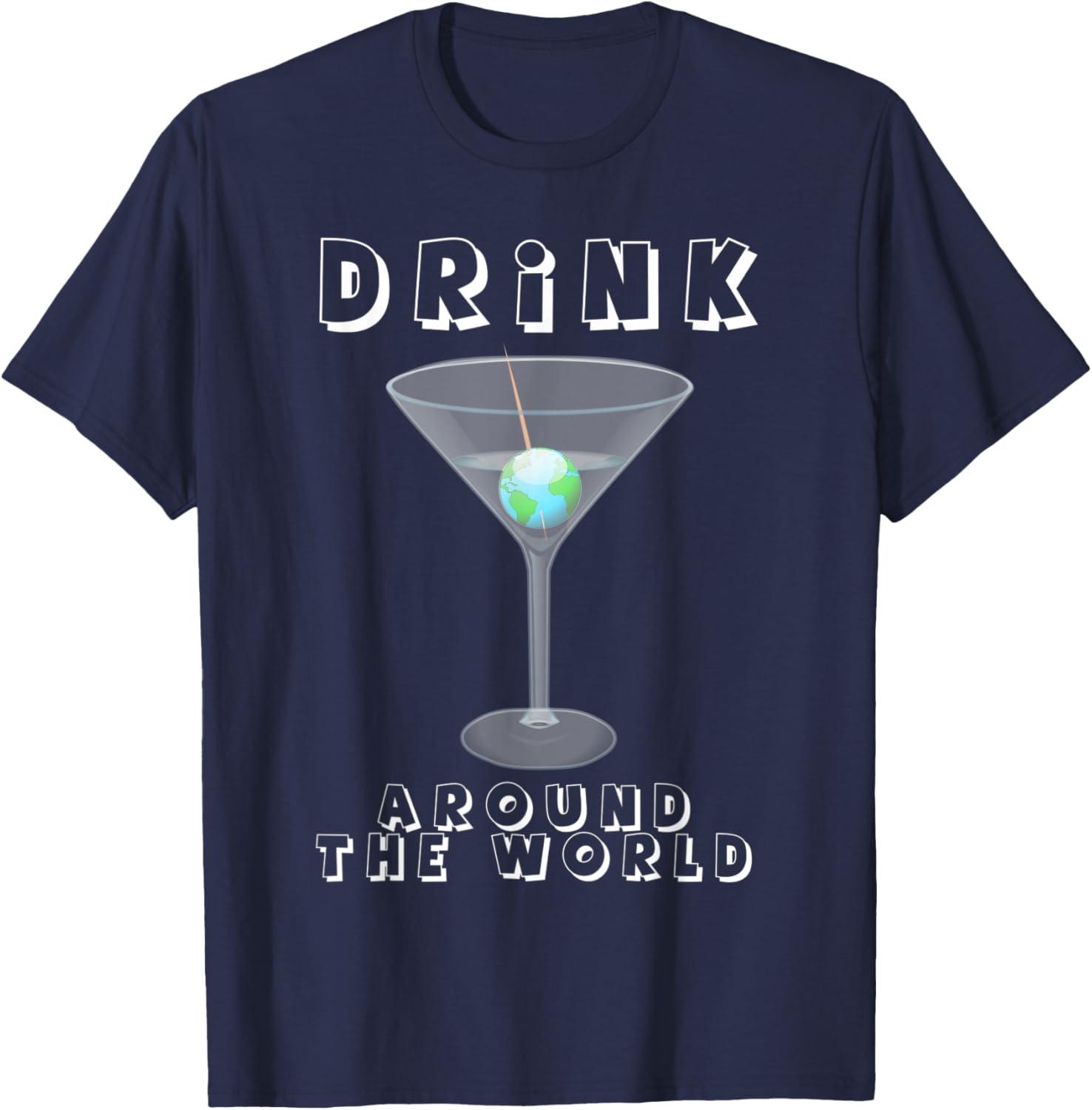 Drink Around the World T-Shirt - T-Shirt | Navy