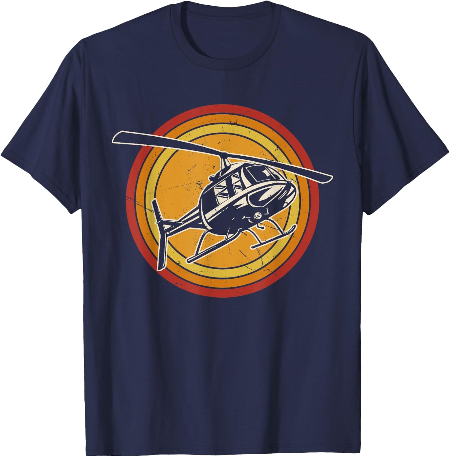 Helicopter Vintage T-Shirt - T-Shirt | Navy