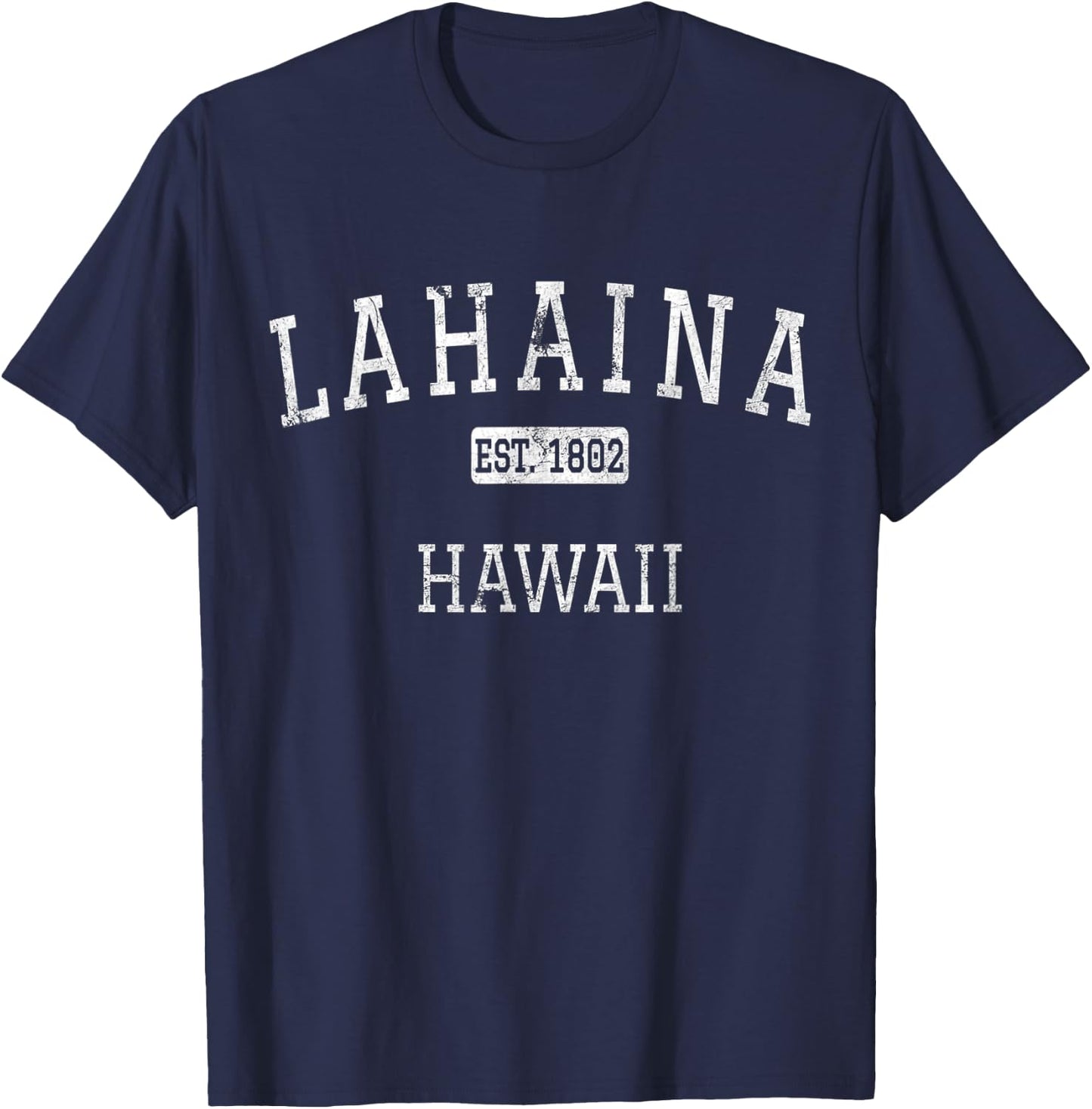 Lahaina Hawaii HI Vintage T-Shirt - T-Shirt | Navy