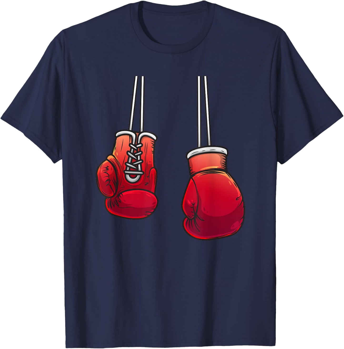 Cool Boxing Gloves For Boxer Fighting Lover Men Women Boys T-Shirt - T-Shirt | Navy
