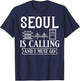 Seoul South Korea City Skyline Map Travel T-Shirt - T-Shirt | Navy