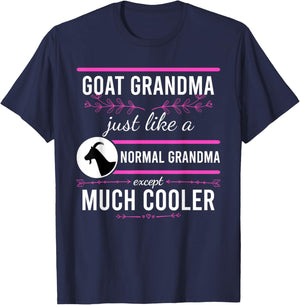 Goat Grandma Goat Lady Mother's Day Goat Lover Mother Women T-Shirt - T-Shirt | Navy