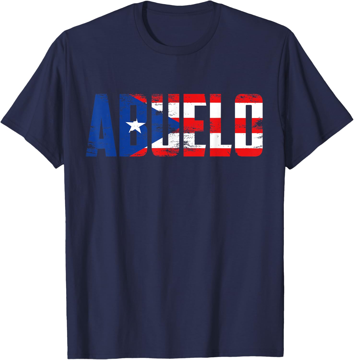 Abuelo Puerto Rico Flag Pride Fathers Day Puerto Rican Men T-Shirt - T-Shirt | Navy