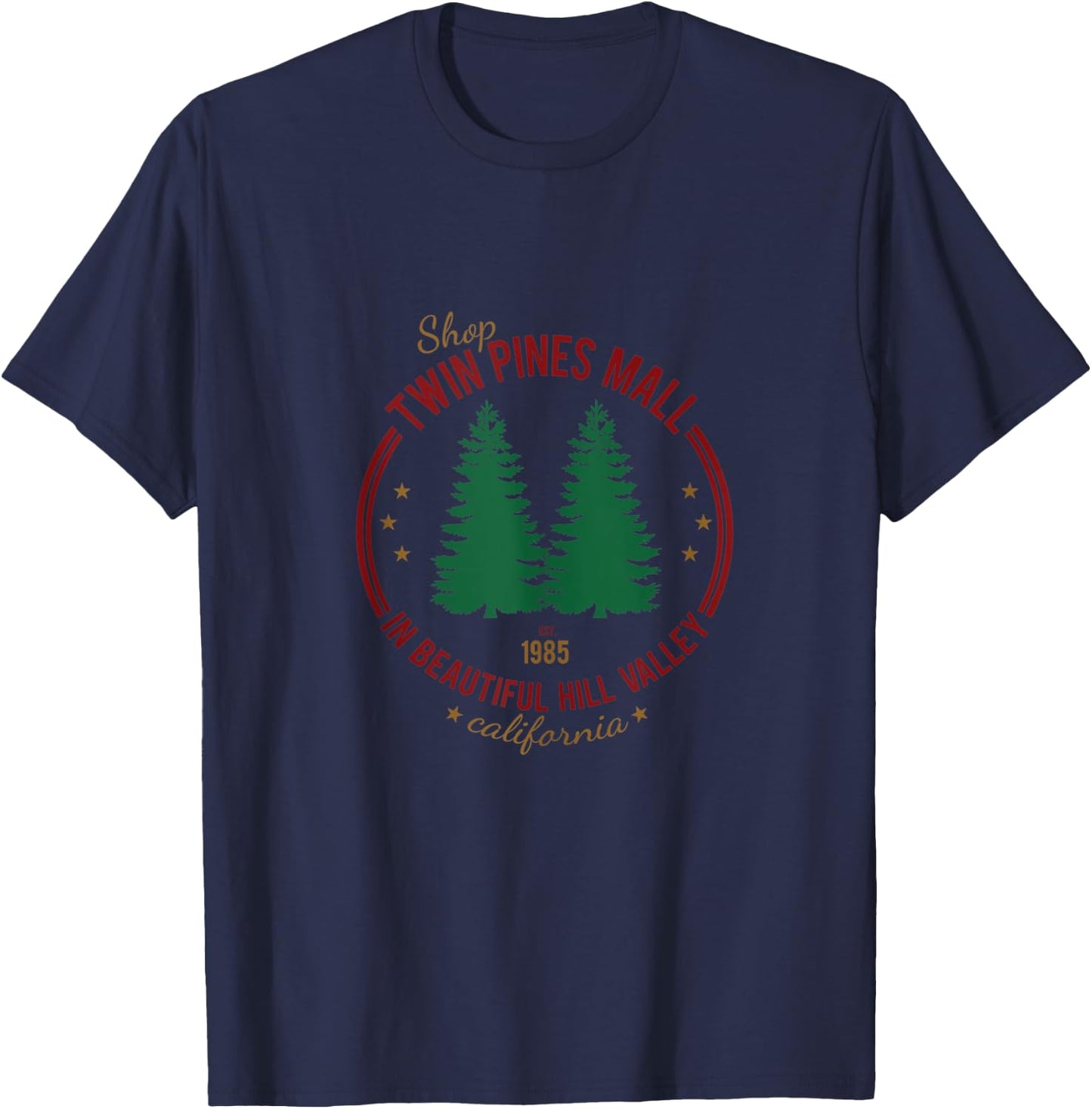 Shop Twin Pines Mall 1985 T-Shirt - T-Shirt | Navy