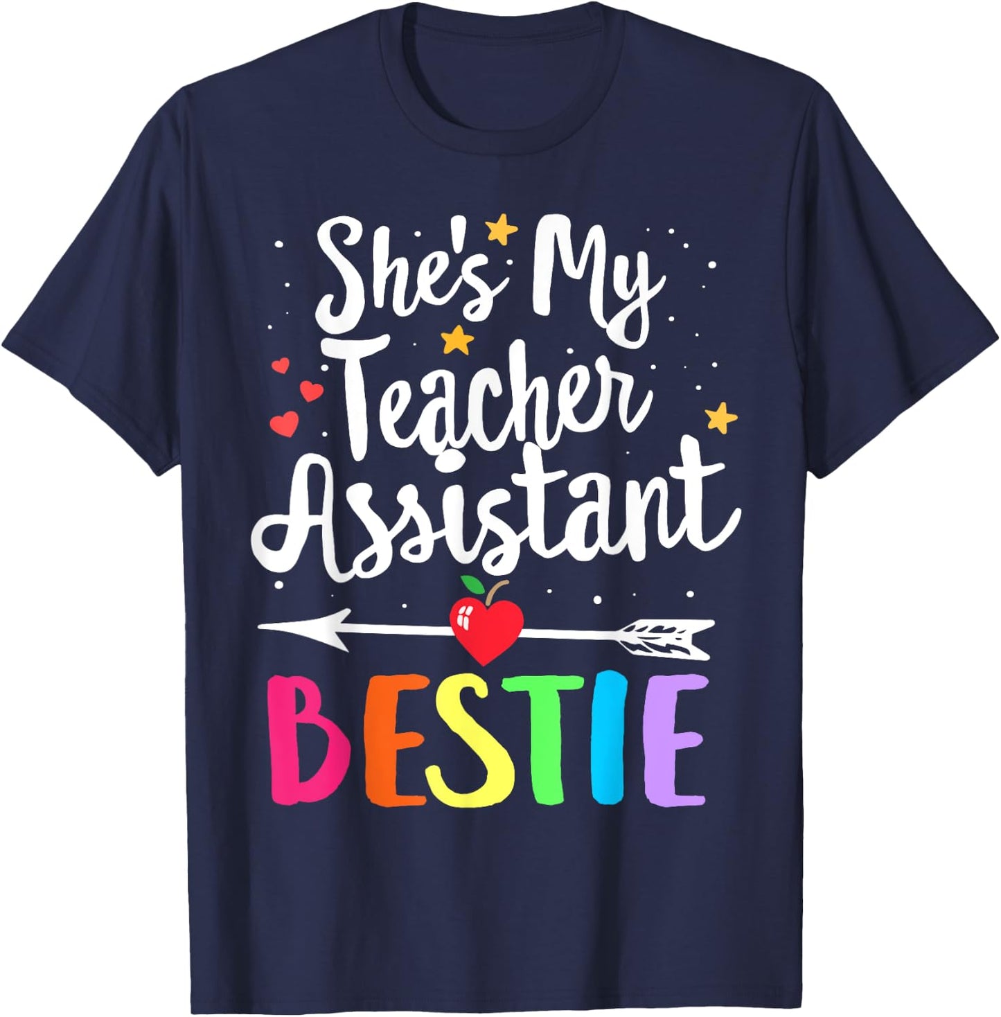 Matching Teacher Assistant Best Friend She's My Bestie Women Kids T-Shirt - T-Shirt | Navy