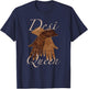 Henna Desi Queen Indian Aesthetic Girls Bollywood Mehndi T-Shirt - T-Shirt | Navy