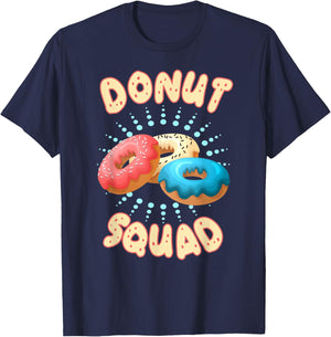 Funny Donut Squad Baker Donuts Boys Girls Kids T-Shirt - T-Shirt | Navy