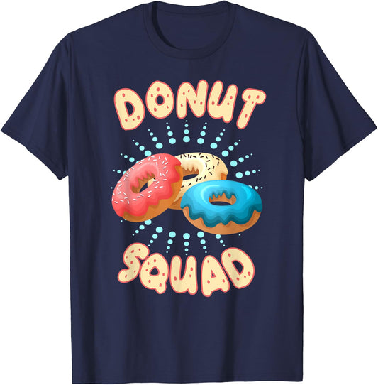 Funny Donut Squad Baker Donuts Boys Girls Kids T-Shirt - T-Shirt | Navy