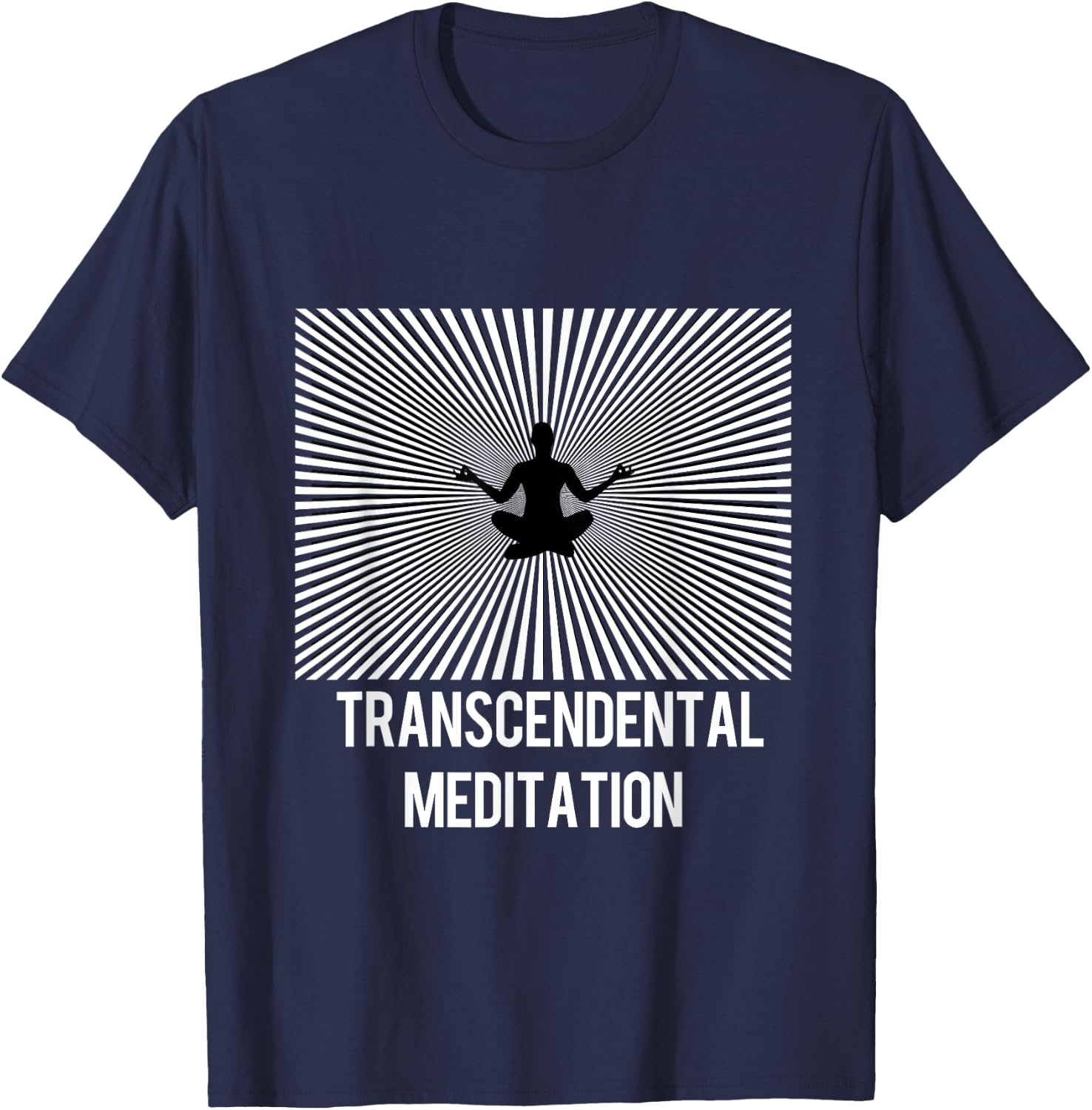 Transcendental Meditation - TM Yoga Mantra Energy Rays T-Shirt - T-Shirt | Navy