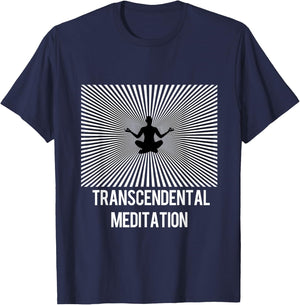 Transcendental Meditation - TM Yoga Mantra Energy Rays T-Shirt - T-Shirt | Navy