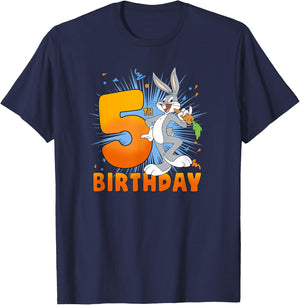Looney Tunes Bugs Bunny 5th Birthday T-Shirt - T-Shirt | Navy