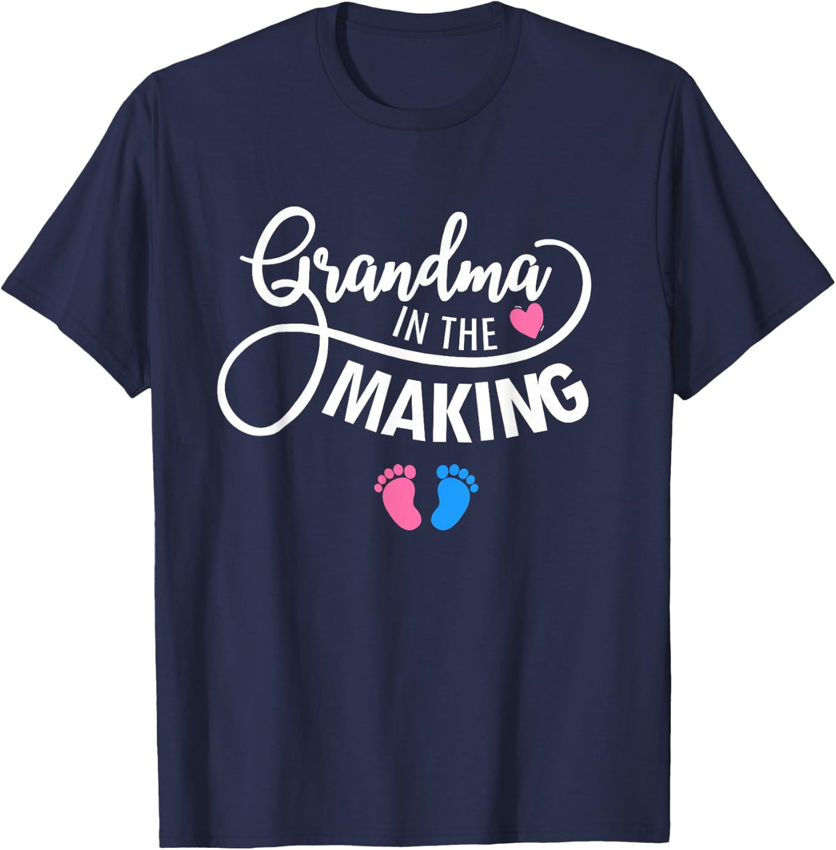 Grandma In The Making Pregnancy Announcement Grandma To Be T-Shirt - T-Shirt | Navy