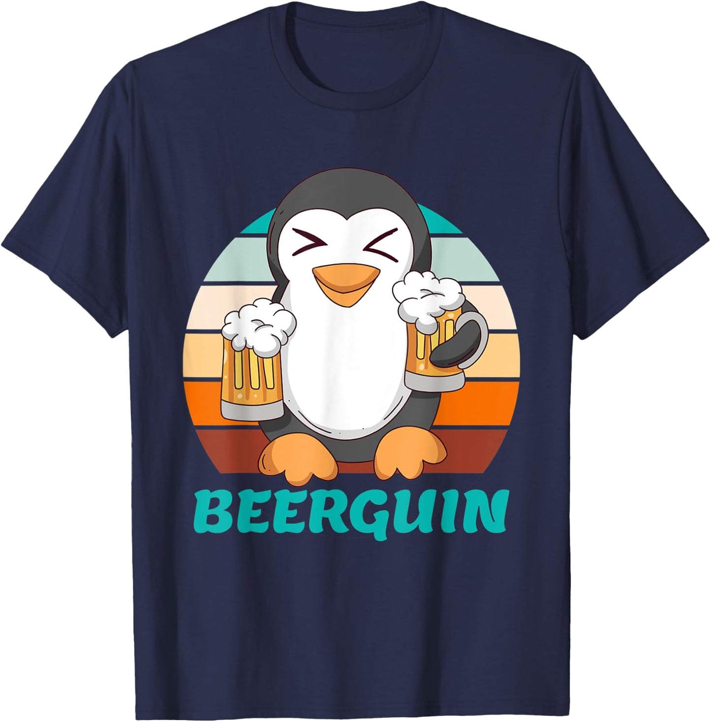 Beer penguin beer men Beer Father s Day Party Festival T-Shirt - T-Shirt | Navy