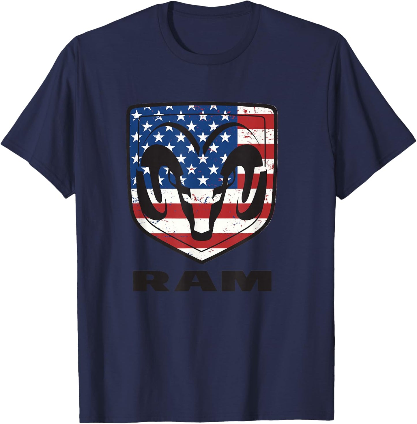 RAM Trucks Shield Flag T-Shirt - T-Shirt | Navy