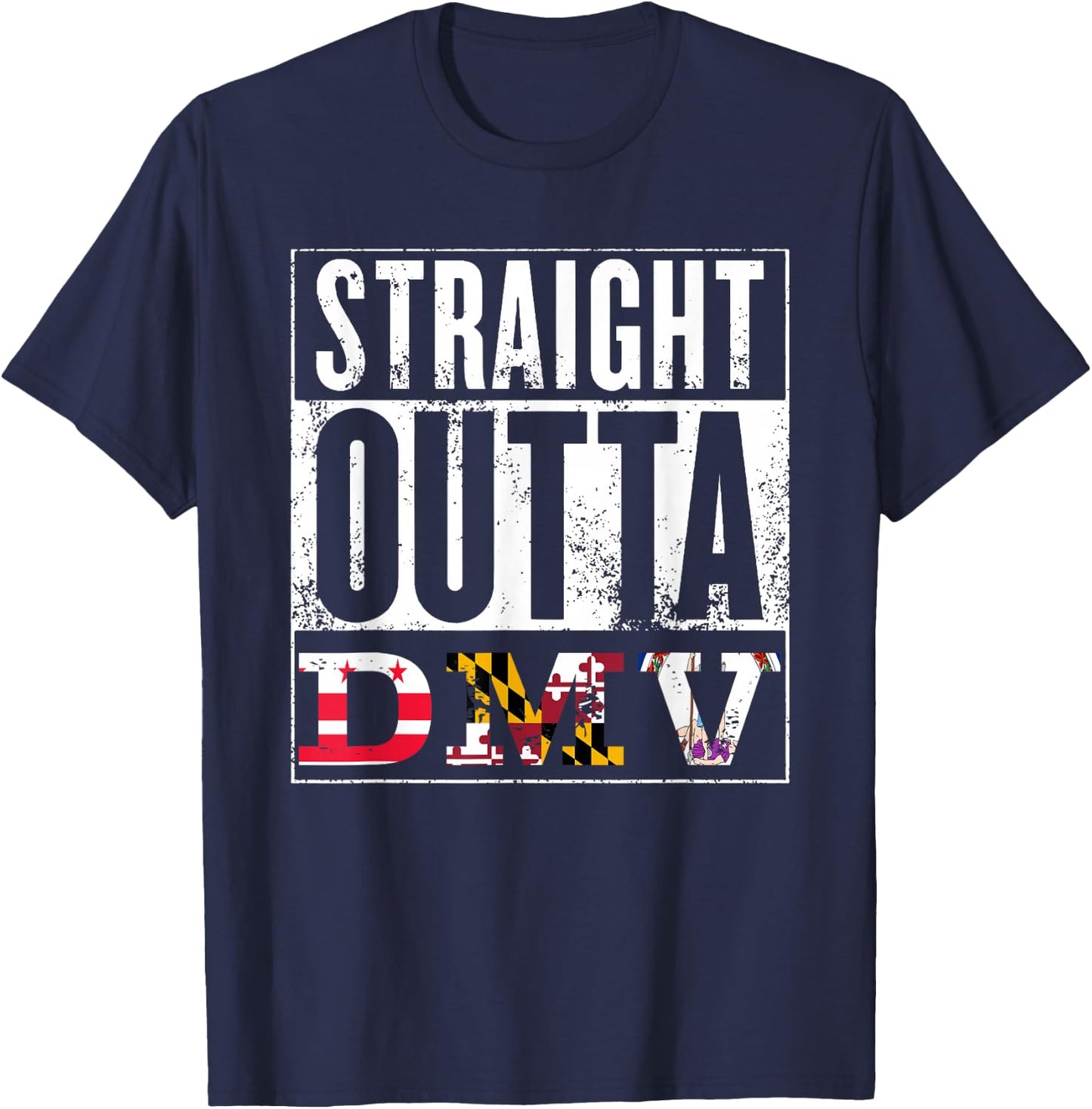 DMV - D.C., Maryland, Virginia - Souvenir T-Shirt - T-Shirt | Navy