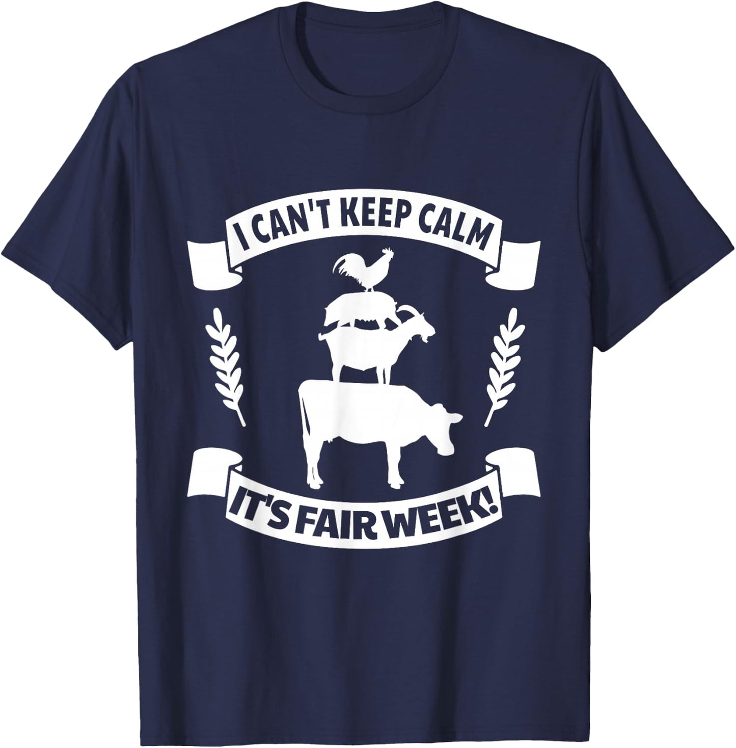 Fun State and County Fair Show - Farm Animal Showing Quote T-Shirt - T-Shirt | Navy