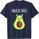 Funny Avocado Shirt Women Men Kids Avocato Cat T-Shirt - T-Shirt | Navy