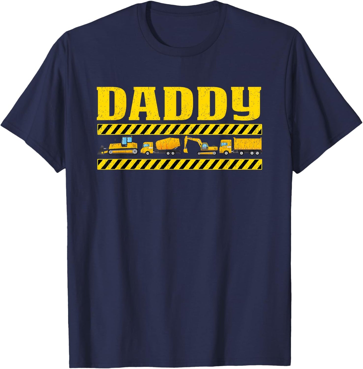 Daddy Birthday Construction Party Matching T-Shirt - T-Shirt | Navy