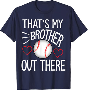 Baseball sister Shirt Cute Baseball Gift sisters T-Shirt - T-Shirt | Navy