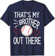 Baseball sister Shirt Cute Baseball Gift sisters T-Shirt - T-Shirt | Navy