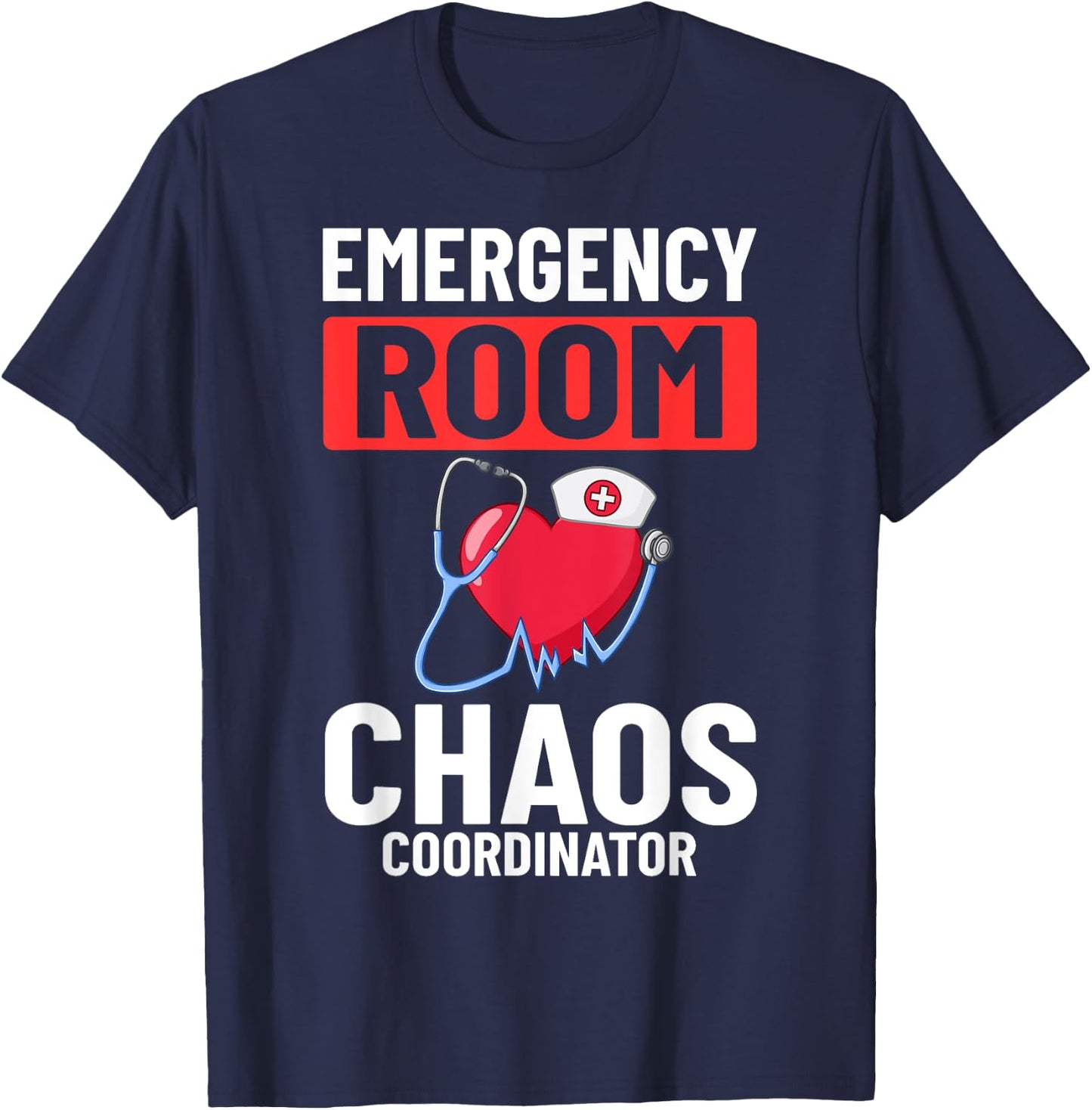 Emergency Room Technician ER Nurse Hospital Department T-Shirt - T-Shirt | Navy