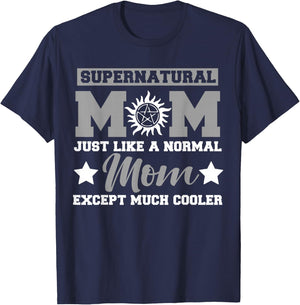 Supernatural mom just Like a Normal mom Except Much Small T-Shirt - T-Shirt | Navy