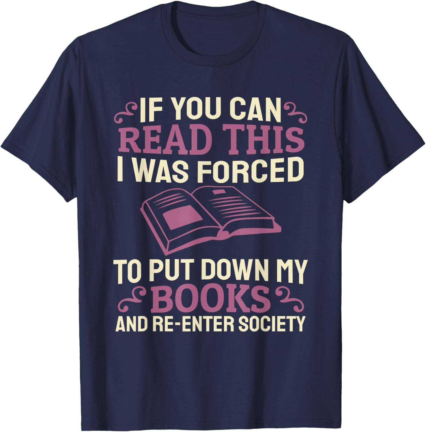 Bookworm Avid Reader Books Literature - Book Lover Reading T-Shirt - T-Shirt | Navy
