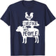 County Fair Designs Judge Livestock Not People Chicken Pig Beef - Black - Men's Small - Short Sleeve - Classic Fit - Cotton 65% Polyester 35% T-Shirt - T-Shirt | Navy